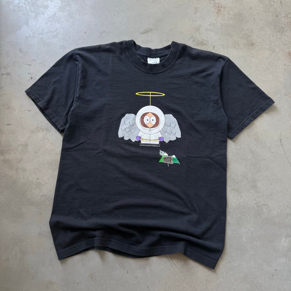 Vintage 90’s South Park Angel Kenny Cartoon TV Promo Retro T-shirt Size Medium